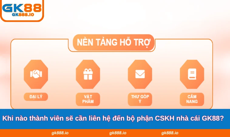 Liên Hệ GK88 1 Khi nào thành viên sẽ cần liên hệ đến bộ phận CSKH nhà cái GK88?